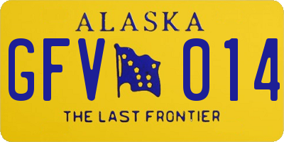 AK license plate GFV014