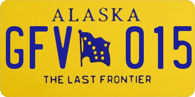AK license plate GFV015