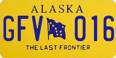 AK license plate GFV016