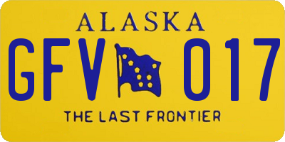 AK license plate GFV017