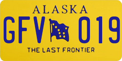 AK license plate GFV019