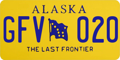 AK license plate GFV020