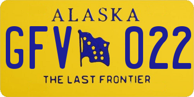 AK license plate GFV022