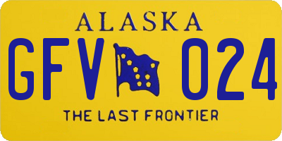 AK license plate GFV024