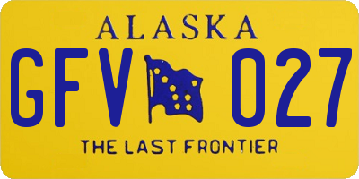 AK license plate GFV027