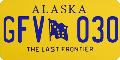 AK license plate GFV030