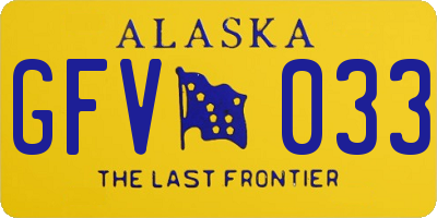 AK license plate GFV033