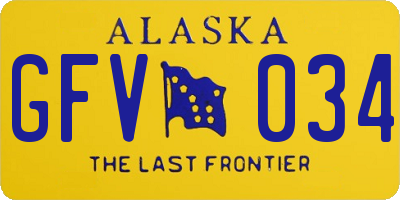 AK license plate GFV034