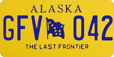 AK license plate GFV042