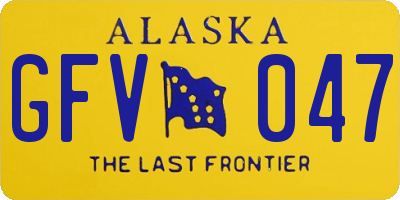 AK license plate GFV047