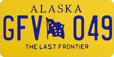 AK license plate GFV049