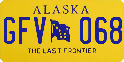AK license plate GFV068