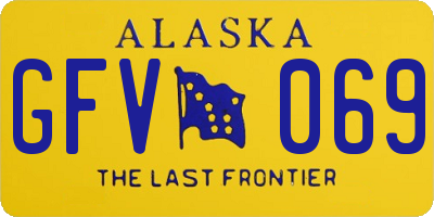 AK license plate GFV069