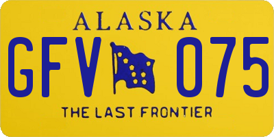 AK license plate GFV075