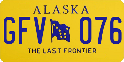 AK license plate GFV076