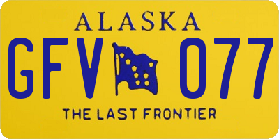 AK license plate GFV077