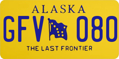 AK license plate GFV080