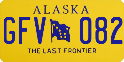 AK license plate GFV082