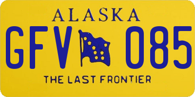 AK license plate GFV085