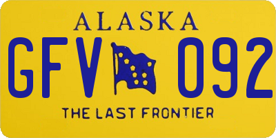 AK license plate GFV092