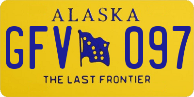AK license plate GFV097