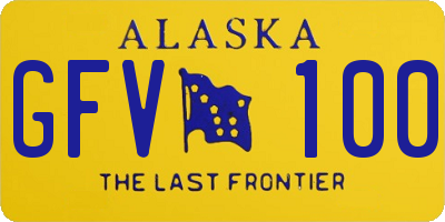 AK license plate GFV100