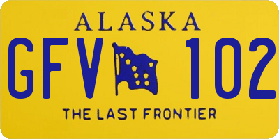 AK license plate GFV102