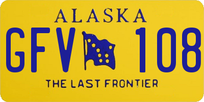 AK license plate GFV108