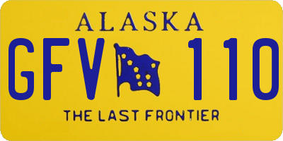 AK license plate GFV110