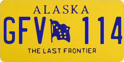 AK license plate GFV114