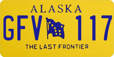 AK license plate GFV117