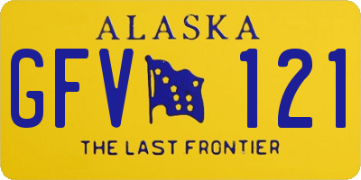 AK license plate GFV121