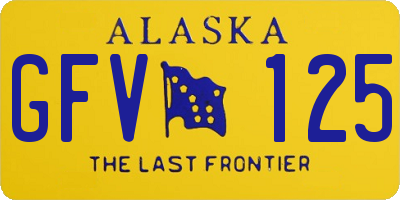 AK license plate GFV125
