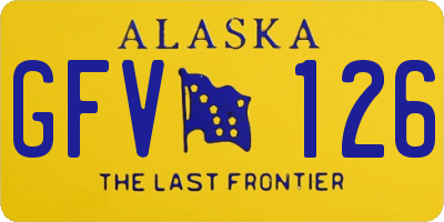 AK license plate GFV126