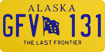 AK license plate GFV131