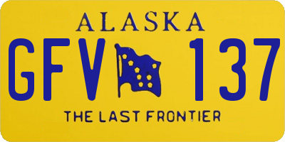 AK license plate GFV137