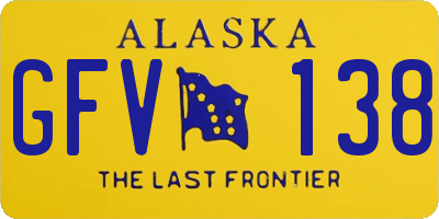 AK license plate GFV138