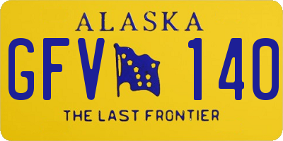 AK license plate GFV140