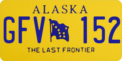 AK license plate GFV152
