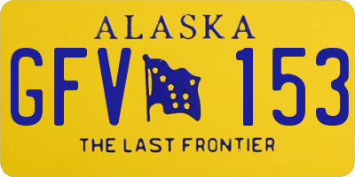 AK license plate GFV153