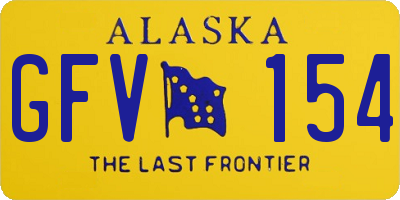 AK license plate GFV154