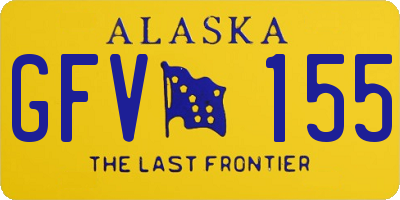 AK license plate GFV155
