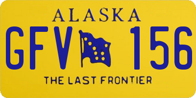 AK license plate GFV156