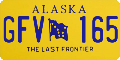 AK license plate GFV165