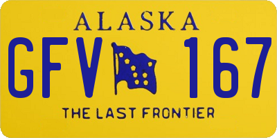 AK license plate GFV167