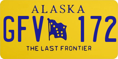 AK license plate GFV172