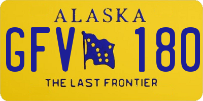 AK license plate GFV180