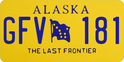 AK license plate GFV181