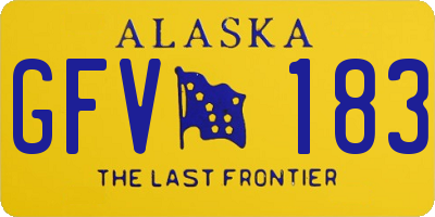AK license plate GFV183