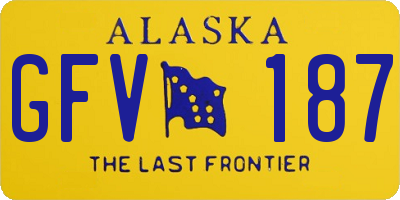 AK license plate GFV187